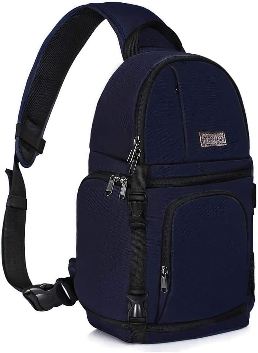Camera Sling Bag, Dslr/Slr/Mirrorless Camera Case Shockproof Photography Camera Backpack with Tripod Holder & Removable Modular Inserts Compatible with Canon/Nikon/Sony/Fuji, Deep Teal