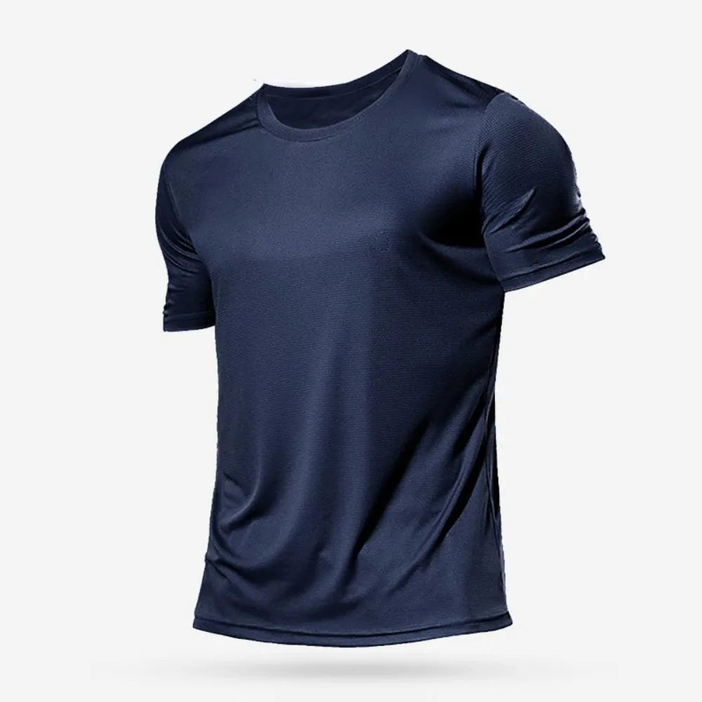 2026 Men'S Quick Dry Short Sleeve T-Shirt Moisture Wicking round Neck Gym Running Sport Shirt Lightweight Training Exercise Top