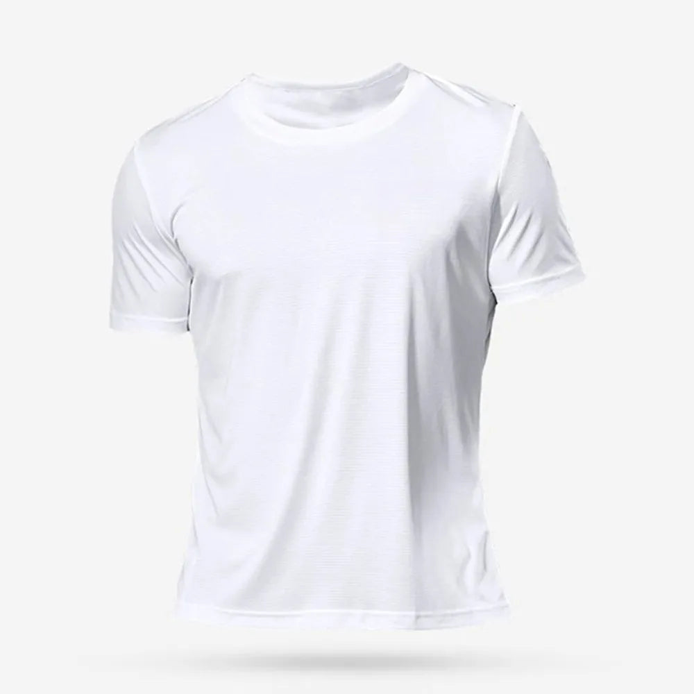 2026 Men'S Quick Dry Short Sleeve T-Shirt Moisture Wicking round Neck Gym Running Sport Shirt Lightweight Training Exercise Top