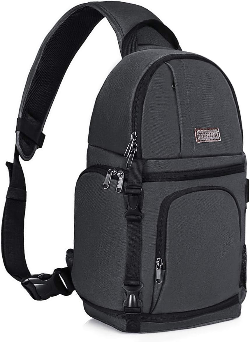 Camera Sling Bag, Dslr/Slr/Mirrorless Camera Case Shockproof Photography Camera Backpack with Tripod Holder & Removable Modular Inserts Compatible with Canon/Nikon/Sony/Fuji, Deep Teal