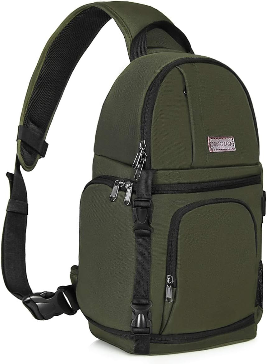 Camera Sling Bag, Dslr/Slr/Mirrorless Camera Case Shockproof Photography Camera Backpack with Tripod Holder & Removable Modular Inserts Compatible with Canon/Nikon/Sony/Fuji, Deep Teal