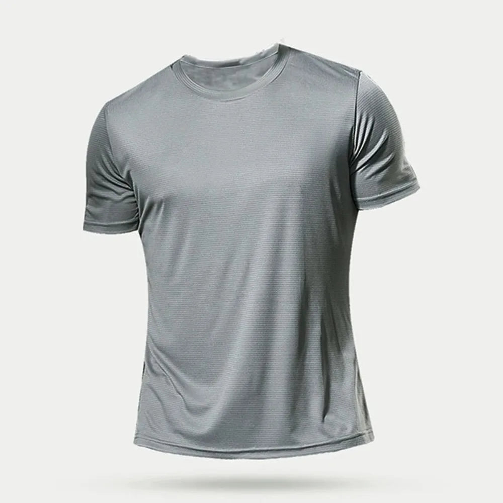 2026 Men'S Quick Dry Short Sleeve T-Shirt Moisture Wicking round Neck Gym Running Sport Shirt Lightweight Training Exercise Top