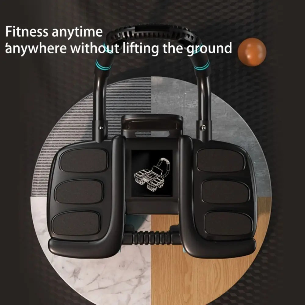 Four-Wheel Abdominal Workout Roller Automatic Rebound Anti-Slip Abdominal Exercise Machine with Kneeling Pad Multifunctional