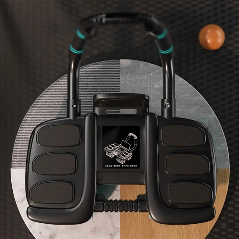 Four-Wheel Abdominal Workout Roller Automatic Rebound Anti-Slip Abdominal Exercise Machine with Kneeling Pad Multifunctional