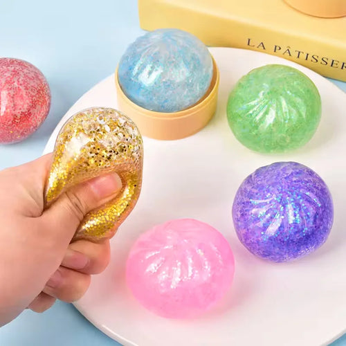 Dumplings Glitter Dumpling Toy Cute Dumplings Squishiest With Steamer Box Stress & Anxiety Toys For Kids & Adults Non Prospector