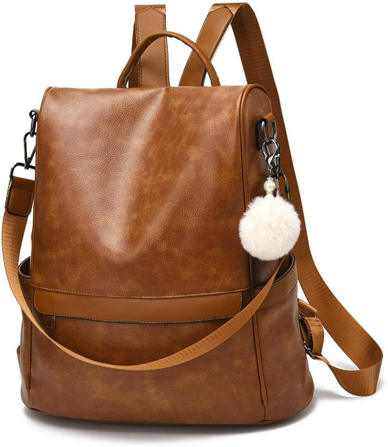 Women Backpack Purse PU Leather Anti-Theft Casual Shoulder Bag Fashion Ladies Satchel Bags