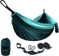Camping Hammock - Portable Hammock Single Hammock Camping Accessories Gear for Outdoor Indoor Adult Kids, USA Based Brand (Black)